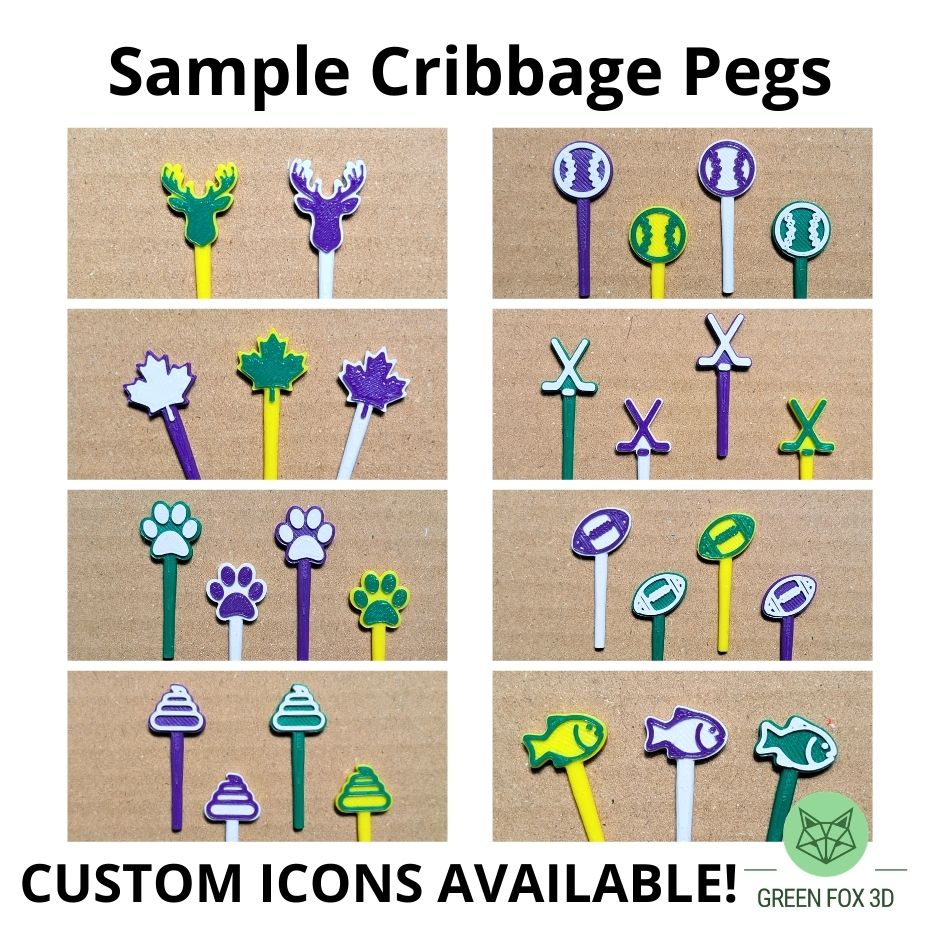 CUSTOM Icon Cribbage Pegs