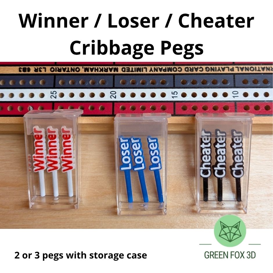Winner Loser Cheater Cribbage Pegs